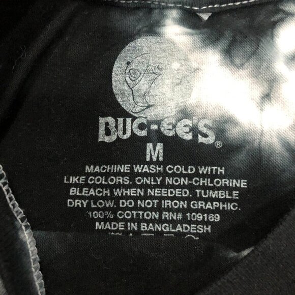 Buc ees T Shirt Men's Sz Medium Tie Dye - I’m Just Here For The Snacks Black - Picture 2 of 7